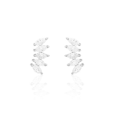 Bijoux D'oreilles Edma Or Blanc Oxyde De Zirconium - Boucles d'oreilles Ear cuffs Femme | Marc Orian