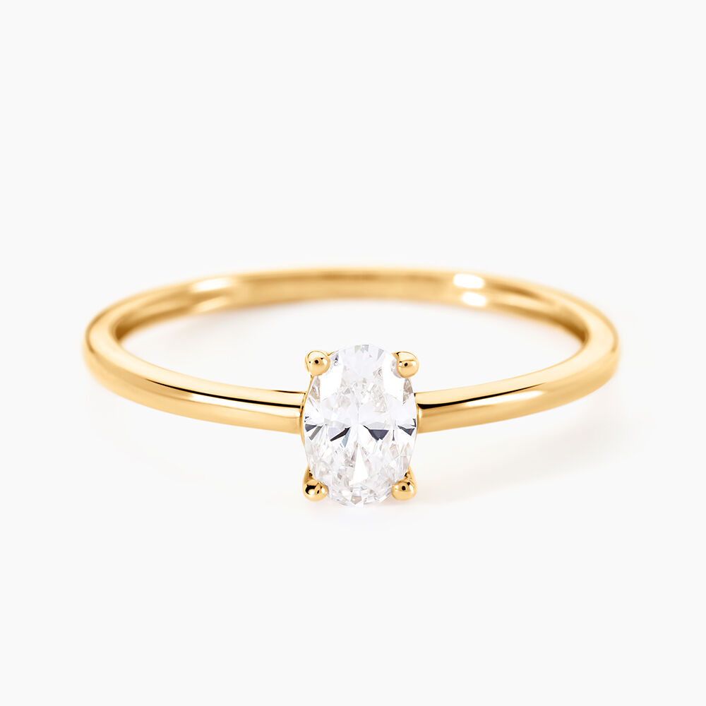 Bague Borje Or Jaune Oxyde De Zirconium - Solitaires Femme | Marc Orian