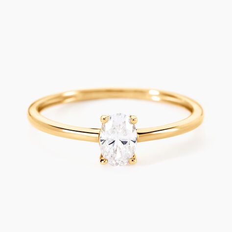 Bague Borje Or Jaune Oxyde De Zirconium - Solitaires Femme | Marc Orian