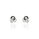 Boucles D'oreilles Puces Dassine Or Blanc Diamant - Puces Femme | Marc Orian