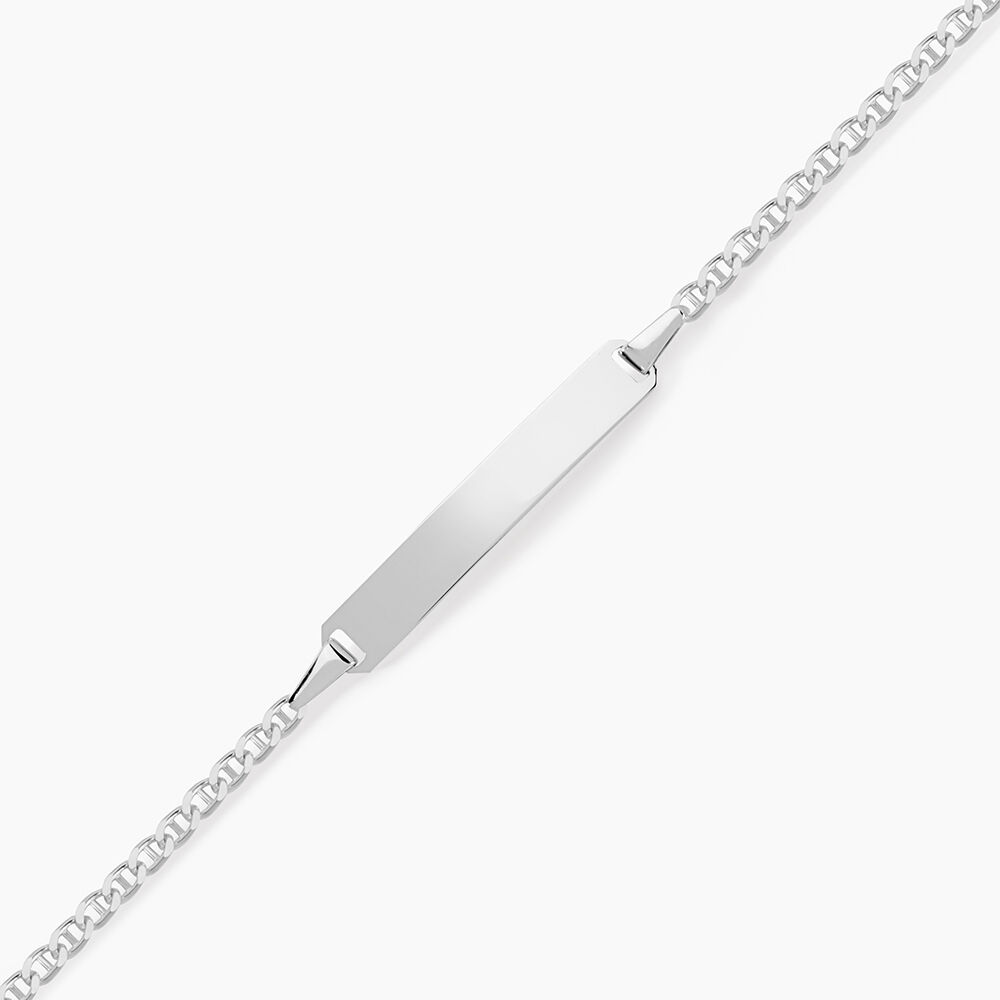 Bracelet Identité Fanelia Or Blanc - Gourmettes Enfant | Marc Orian