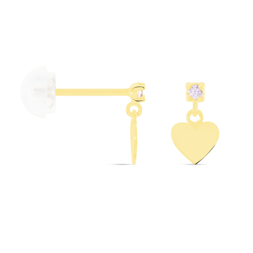 Boucles D'oreilles Pendantes Or Jaune Marie Lou Oxyde De Zirconium - Pendantes Enfant | Marc Orian