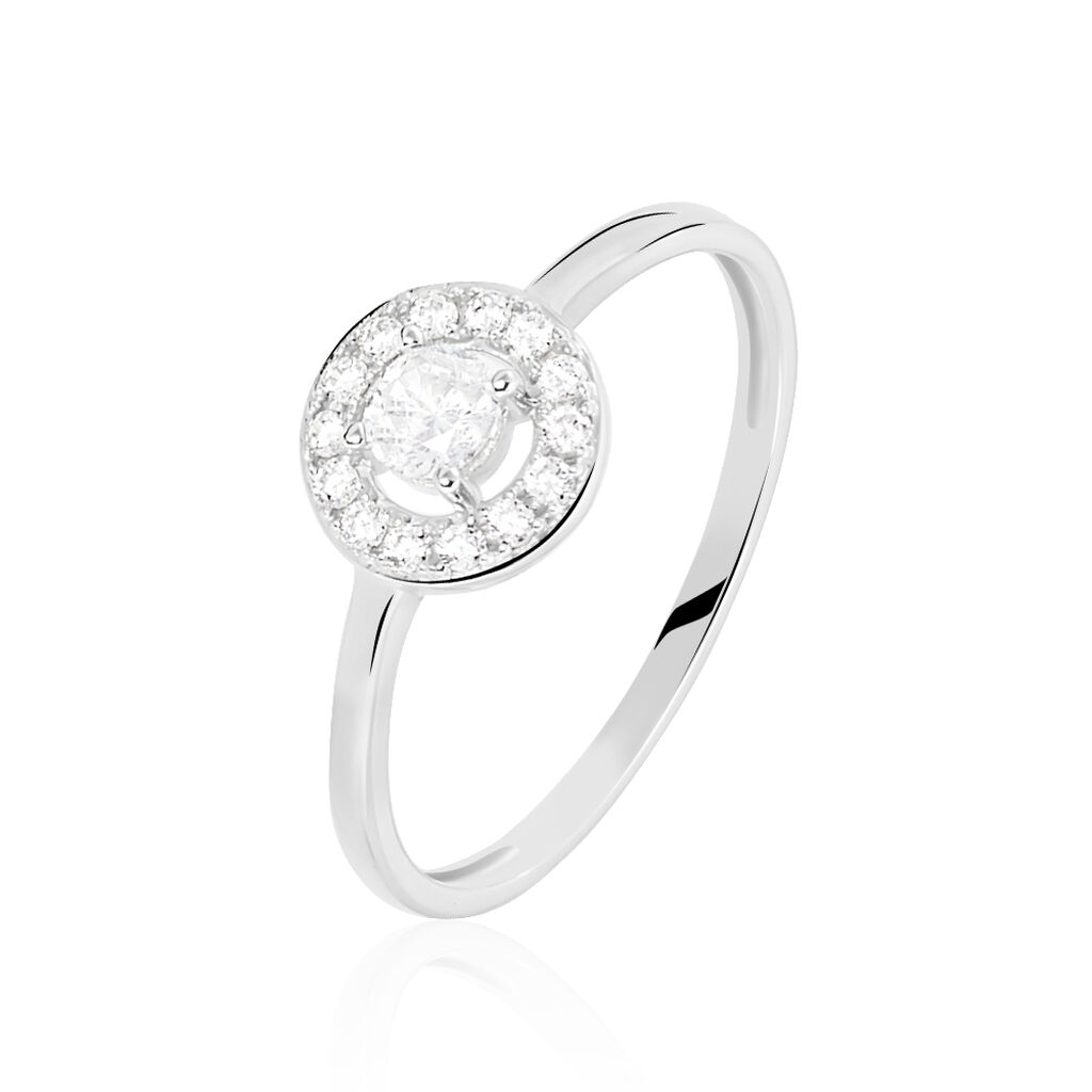 Bague Star Or Blanc Oxyde De Zirconium - Bagues Solitaire Femme | Marc Orian