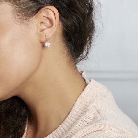 Boucles D'oreilles Pendantes Oxyde Rond Or Jaune Oxyde De Zirconium - Boucles d'oreilles Pendantes Femme | Marc Orian