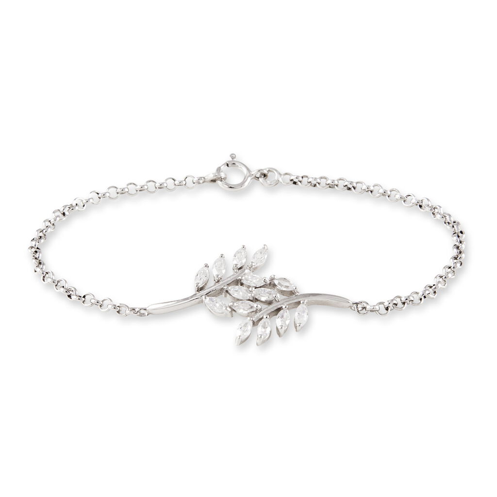 Bracelet Ble Argent Blanc Oxyde De Zirconium - Bracelets fantaisie Femme | Marc Orian