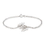 Bracelet Ble Argent Blanc Oxyde De Zirconium - Bracelets fantaisie Femme | Marc Orian
