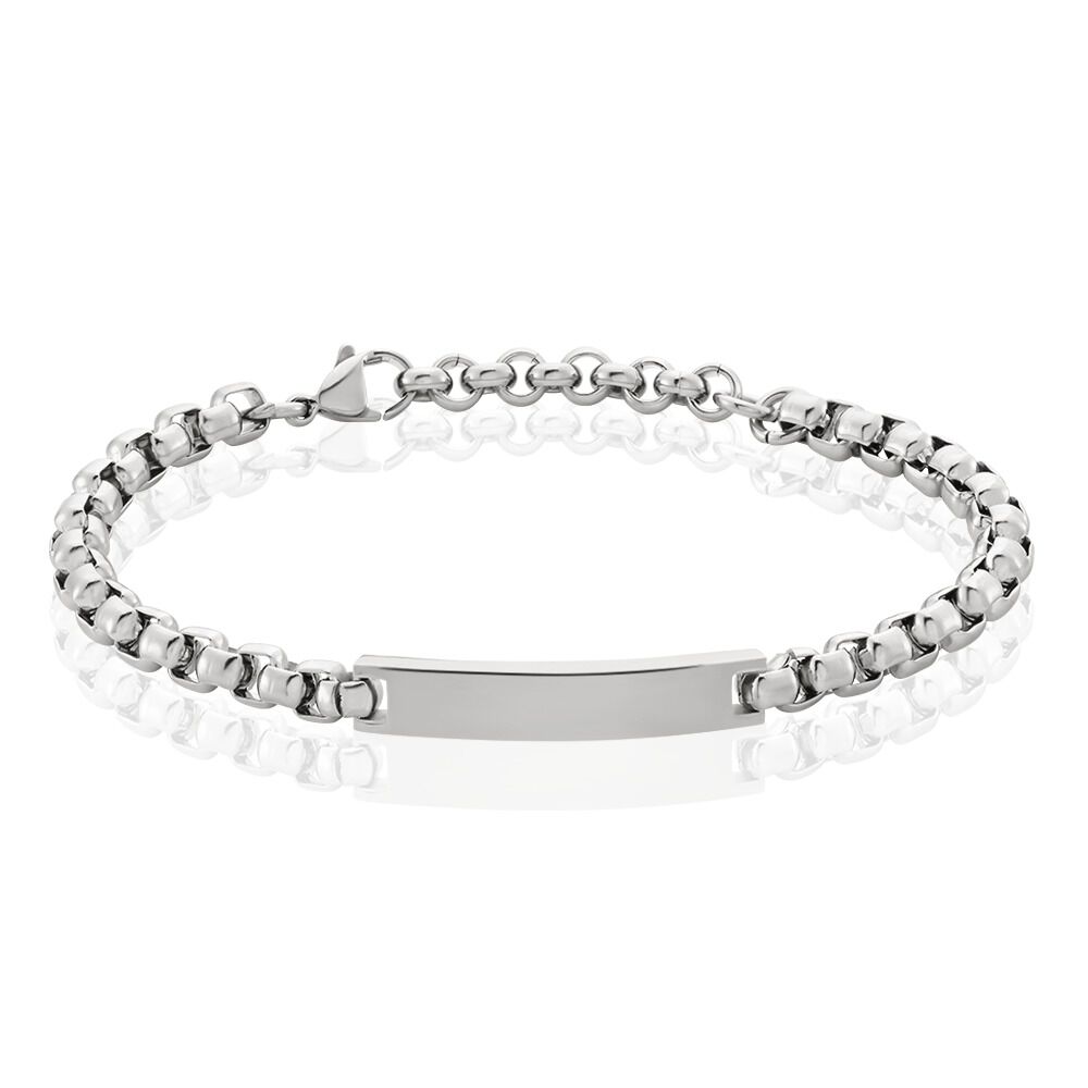 Bracelet Identite Acier Blanc Doryan - Gourmettes Homme | Marc Orian