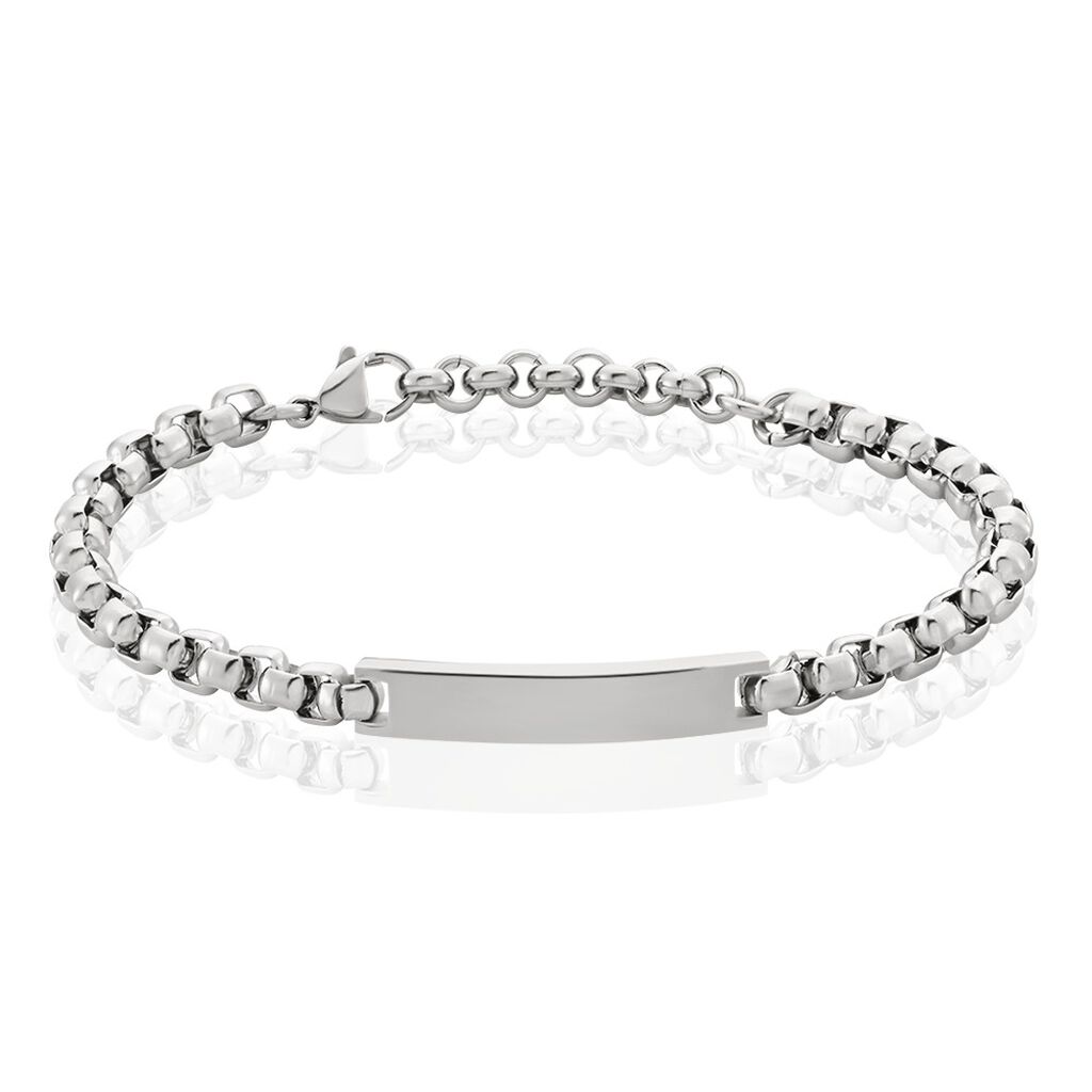 Bracelet Identite Acier Blanc Doryan - Gourmettes Homme | Marc Orian