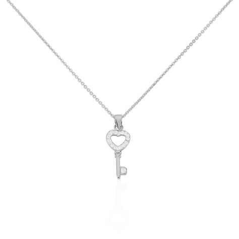 Collier Amy Argent Blanc Oxyde De Zirconium - Colliers avec pierres Femme | Marc Orian