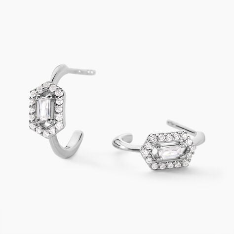 Cr&eacute;oles Gia Argent Blanc Oxyde De Zirconium - Cr&eacute;oles Femme | Marc Orian