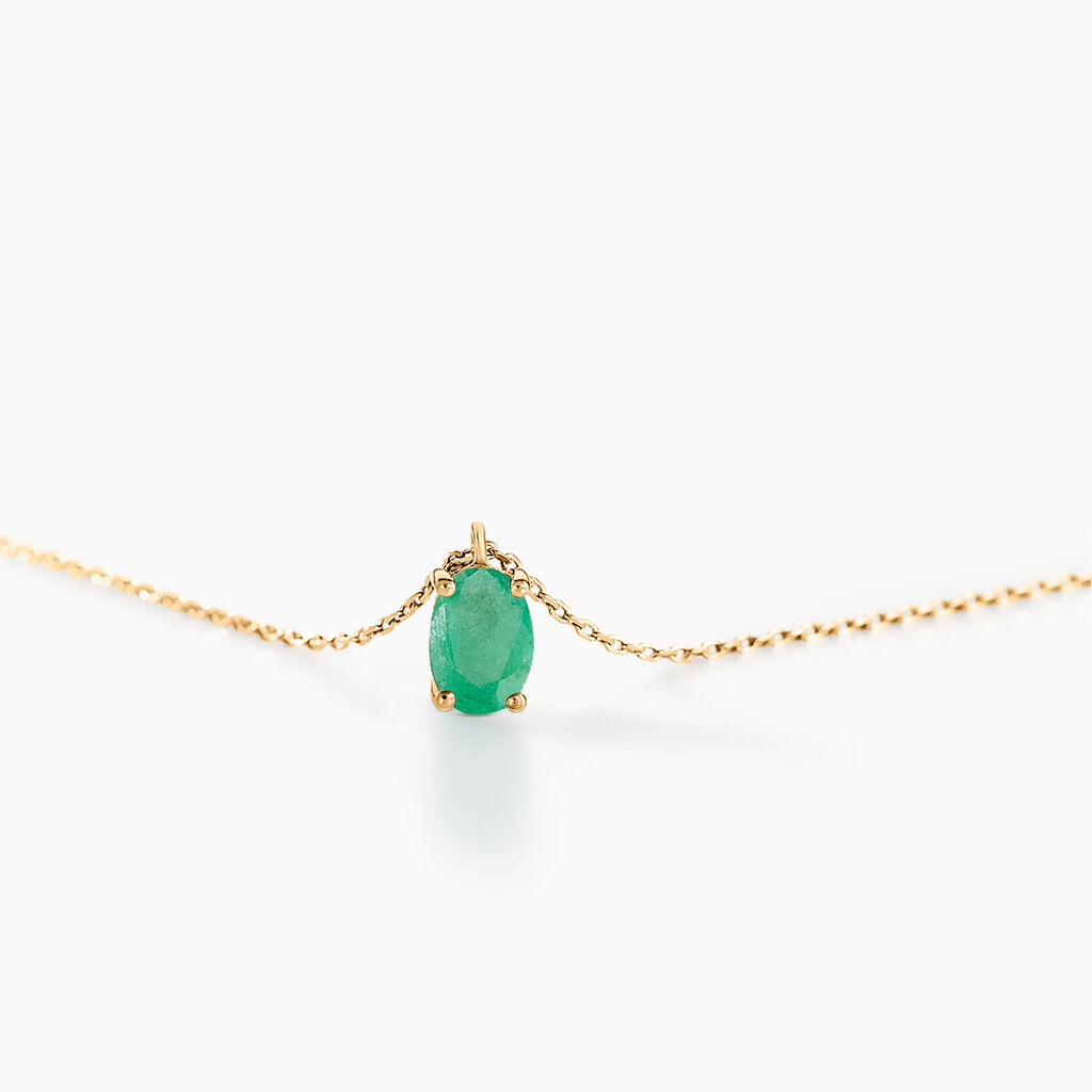 Collier Ovale Or Jaune Emeraude - Colliers Femme | Marc Orian