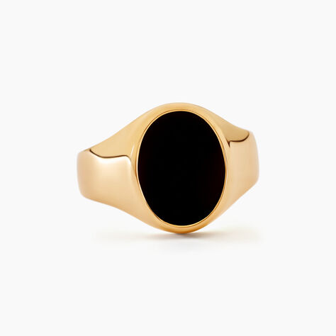 Chevalière Filipp Ovale Or Jaune Onyx - Chevalières Homme | Marc Orian