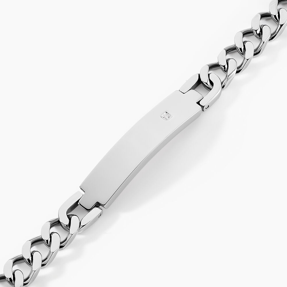 Bracelet Hugo Acier Blanc - Gourmettes Homme | Marc Orian