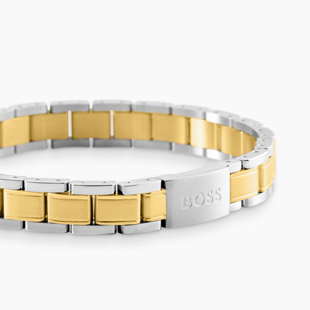 Bracelet Boss Links Essentials Acier Bicolore - Bracelets cha&icirc;nes Homme | Marc Orian