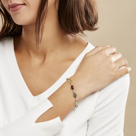 Bracelet Argent Blanc Fallone Ambres - Bracelets chaînes Femme | Marc Orian