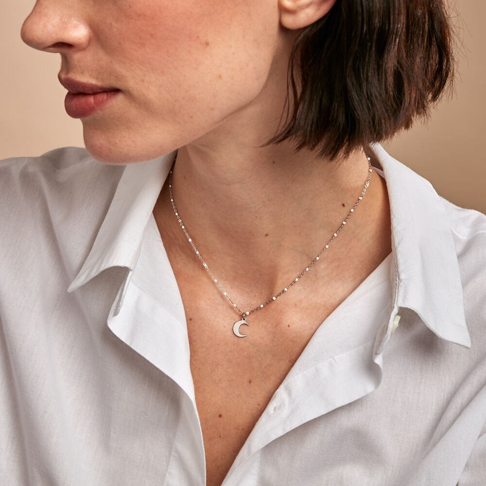 Collier Molly Argent Blanc - Colliers ras du cou Femme | Marc Orian