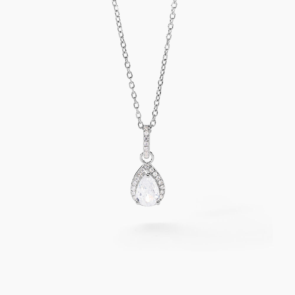 Collier Briony Argent Blanc Oxyde De Zirconium - Colliers avec pierres Femme | Marc Orian