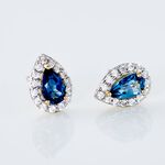 Boucles D'oreilles Puces Or Jaune Leroy Topaze - Puces Femme | Marc Orian