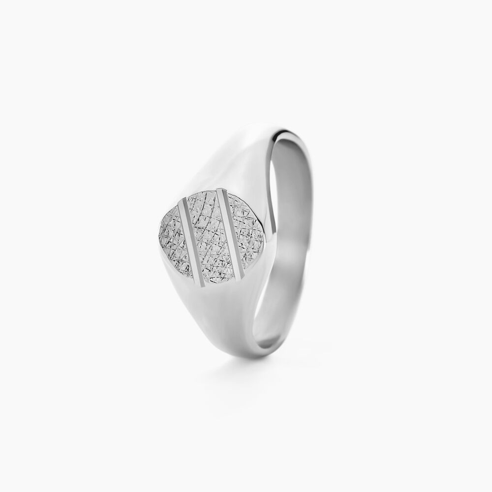 Chevalière Kety Argent Blanc - Bijoux fantaisie Famille | Marc Orian