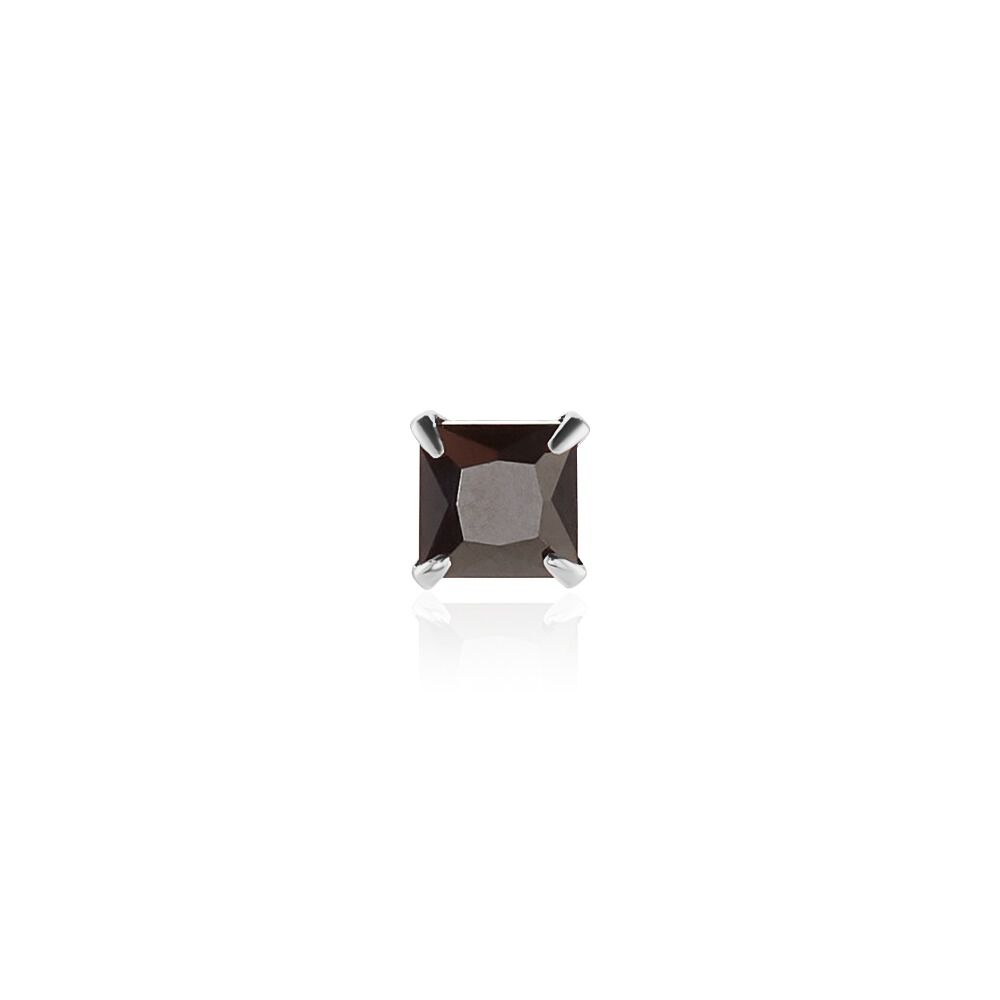 Boucle D'oreille Puce Unitaire Paco Argent Blanc Oxyde De Zirconium - Puces Homme | Marc Orian