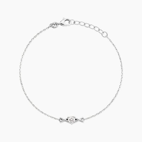 Bracelet Laina Argent Blanc Oxyde De Zirconium - Bracelets fantaisie Femme | Marc Orian