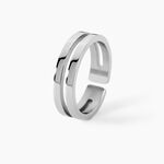 Bague Valen Acier Blanc Sans Pierre - Bijoux fantaisie Homme | Marc Orian