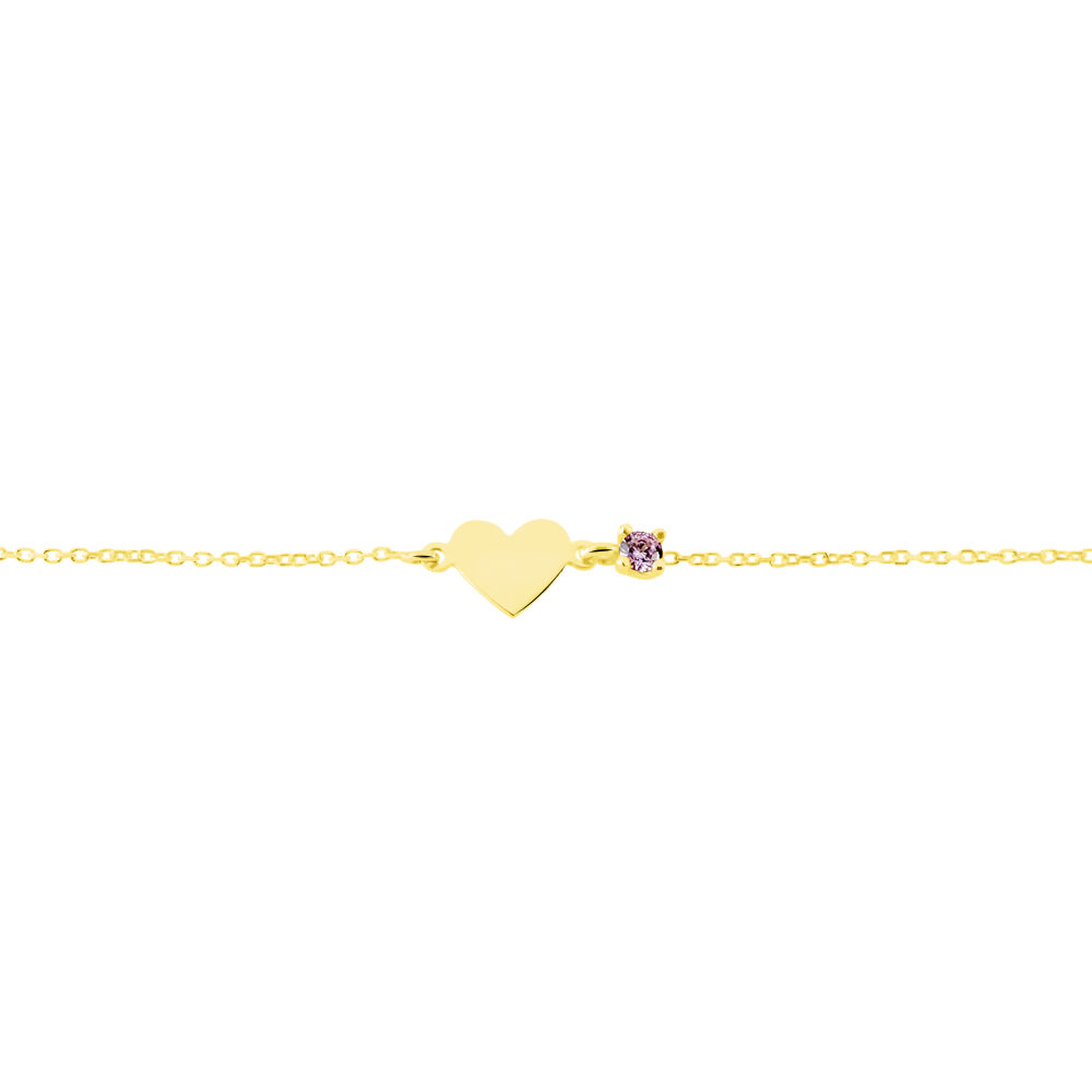 Bracelet Or Jaune Marie Lou Oxyde De Zirconium - Bracelets chaînes Enfant | Marc Orian
