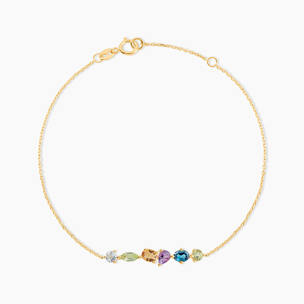 Bracelet Hortense Or Jaune Topaze P&eacute;ridot - Bracelets cha&icirc;nes Femme | Marc Orian