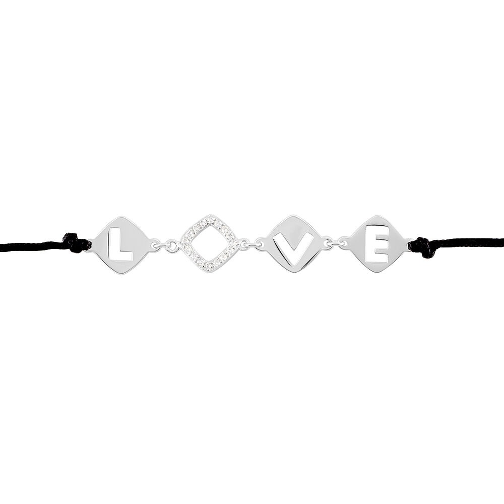Bracelet Argent Dustin Cordon Pastilles Oxyde - Bracelets cordons Femme | Marc Orian