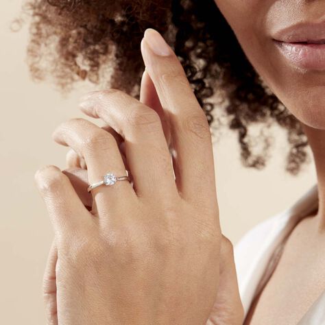 Bague Solitaire Elyana Argent Blanc Oxyde De Zirconium - Bagues Solitaire Femme | Marc Orian
