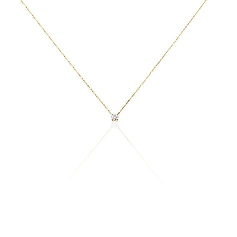 Collier Aphrodite Or Jaune Diamant Synthetique - Colliers avec pierres Femme | Marc Orian