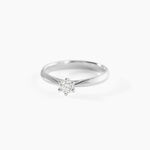 Bague Solitaire Veronika Or Blanc Diamant - Parures de mariage Femme | Marc Orian