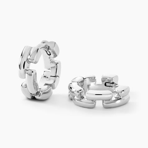 Créoles Aleandra Argent Blanc - Créoles Femme | Marc Orian