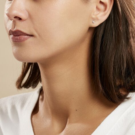 Boucles D'oreilles Puces Or Blanc Victoria Diamants - Clous d'oreilles Femme | Marc Orian