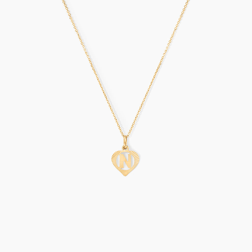 Pendentif Eudocie Coeur Lettre Or Jaune - Pendentifs Famille | Marc Orian