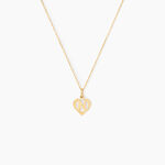 Pendentif Eudocie Coeur Lettre Or Jaune - Pendentifs Famille | Marc Orian