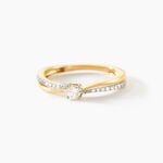 Bague Solitaire Finesse Or Jaune Diamant Diamants - Parures de mariage Femme | Marc Orian