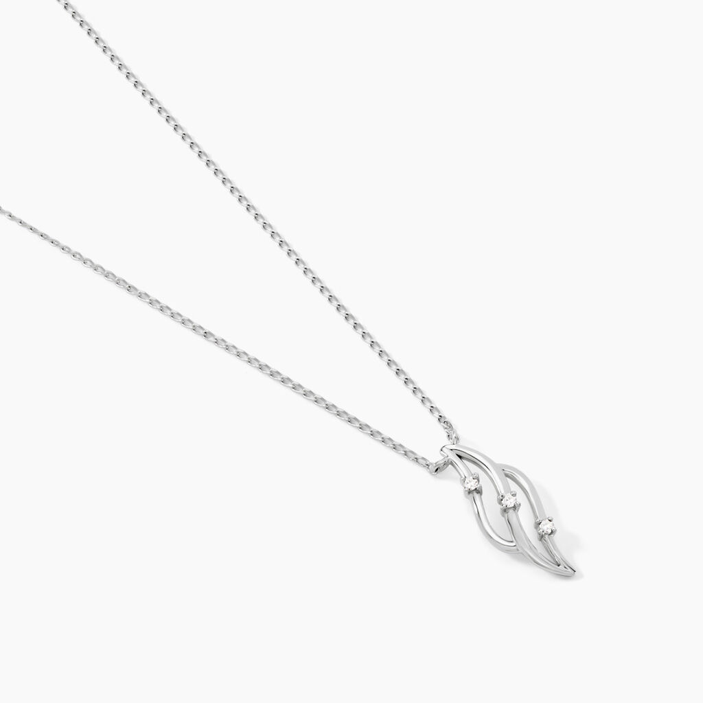 Collier Marnie Or Blanc Diamant - Colliers avec pierres Femme | Marc Orian