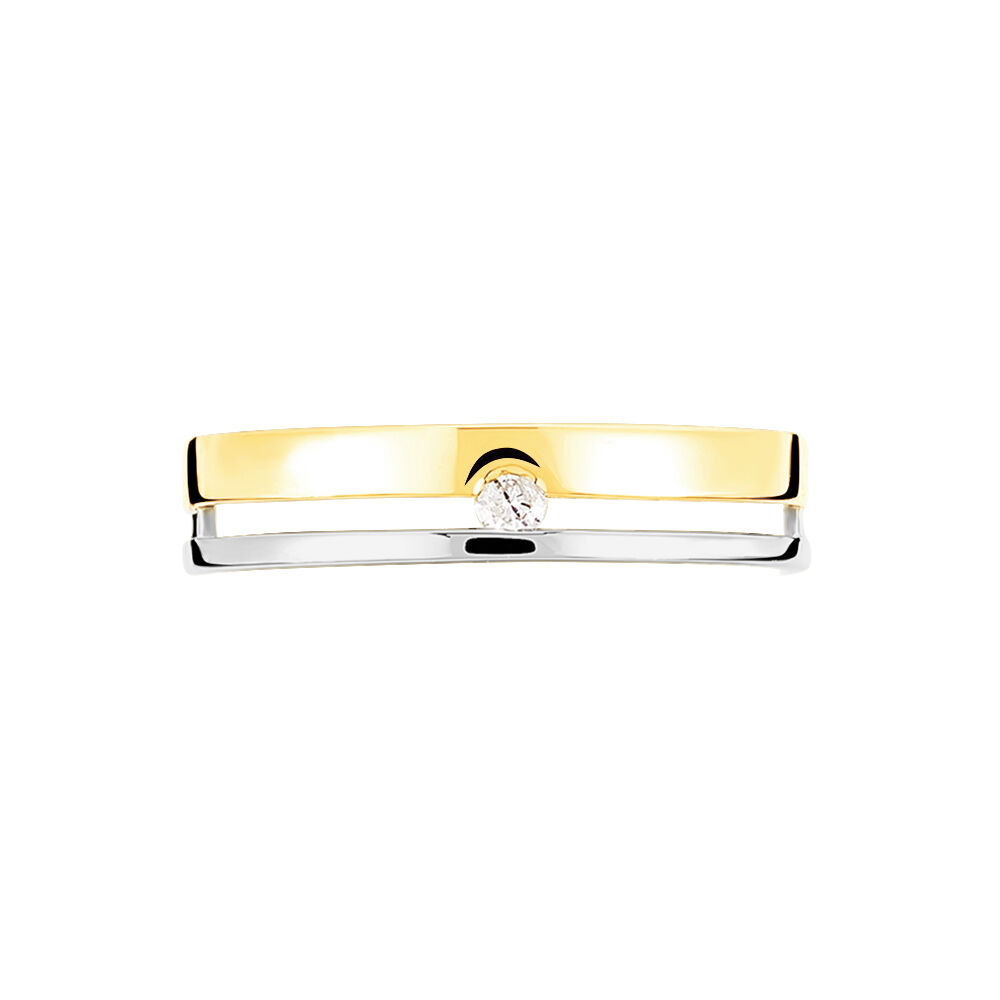 Bague Lola Or Bicolore Diamant - Solitaires Femme | Marc Orian