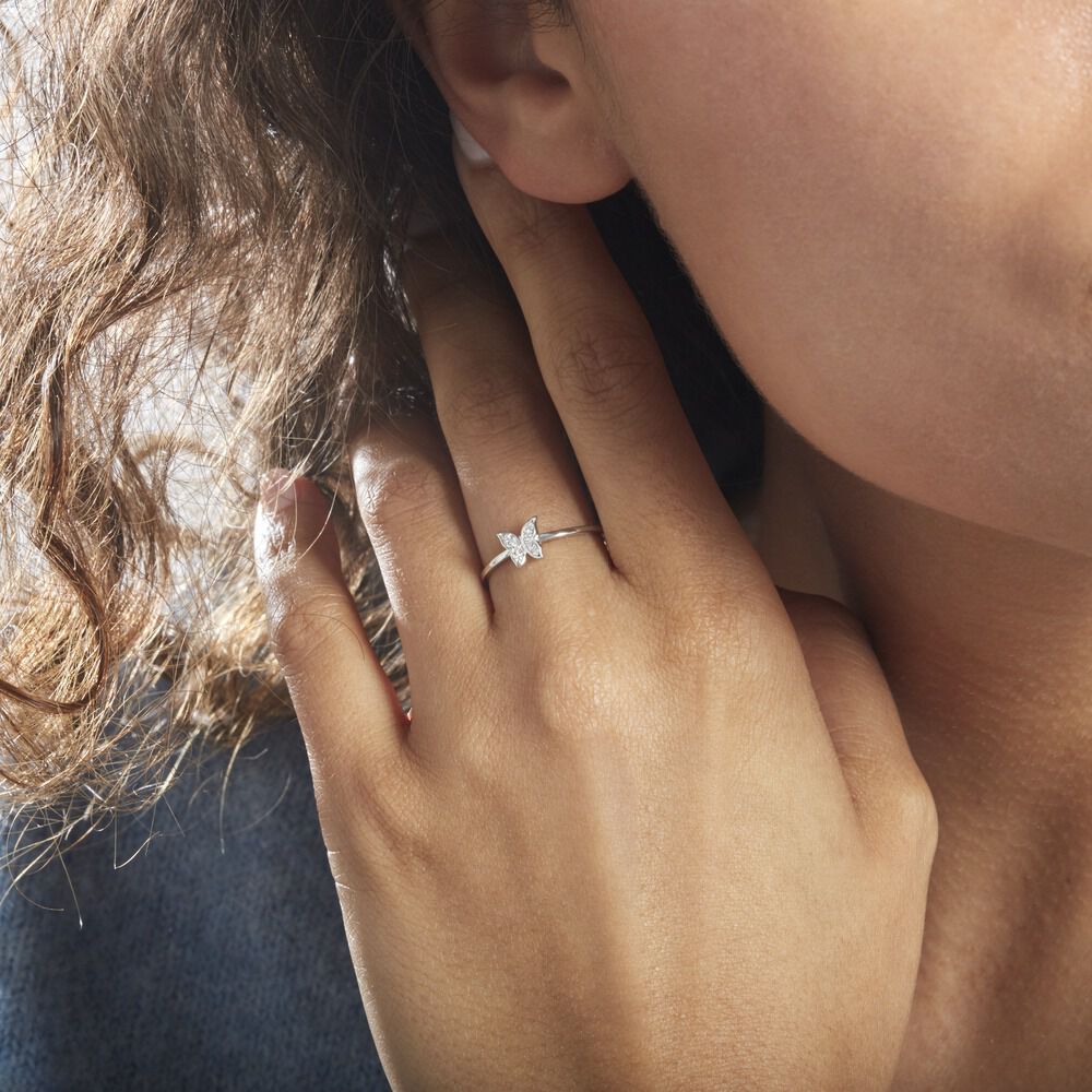 Bague Cadfan Argent Blanc Oxyde De Zirconium - Bagues avec pierre Femme | Marc Orian