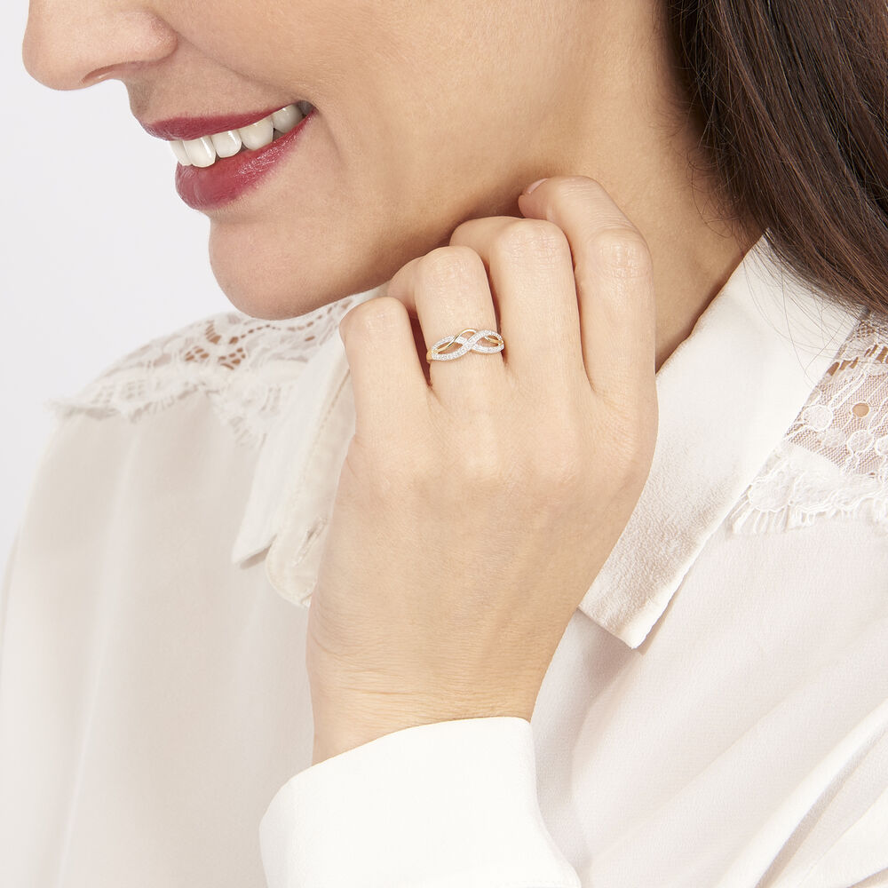 Bague Vaguelette Or Jaune Diamant - Bagues pierres précieuses Femme | Marc Orian