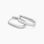 Cr&eacute;oles Haniya Argent Blanc Oxyde De Zirconium - Cr&eacute;oles Femme | Marc Orian