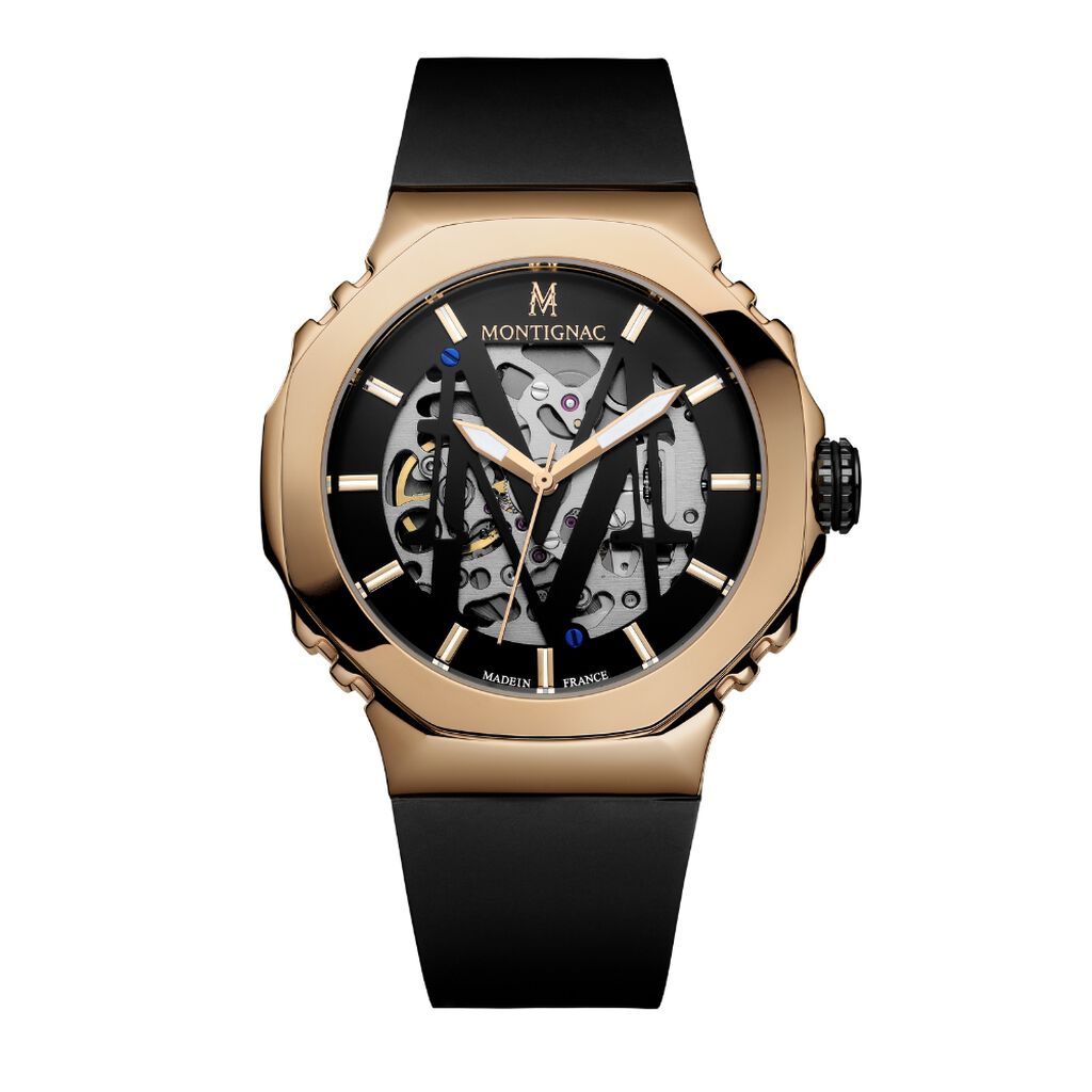 Montre Montignac Octagon Automatique Noir - Montres automatiques Homme | Marc Orian