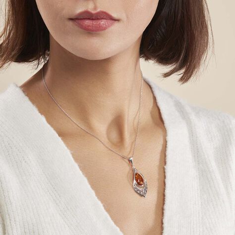 Collier Argent Blanc Doralyn Ambre - Colliers Femme | Marc Orian