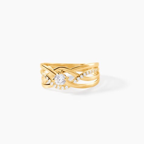 Bague Harmonia Or Jaune Oxyde De Zirconium - Solitaires Femme | Marc Orian