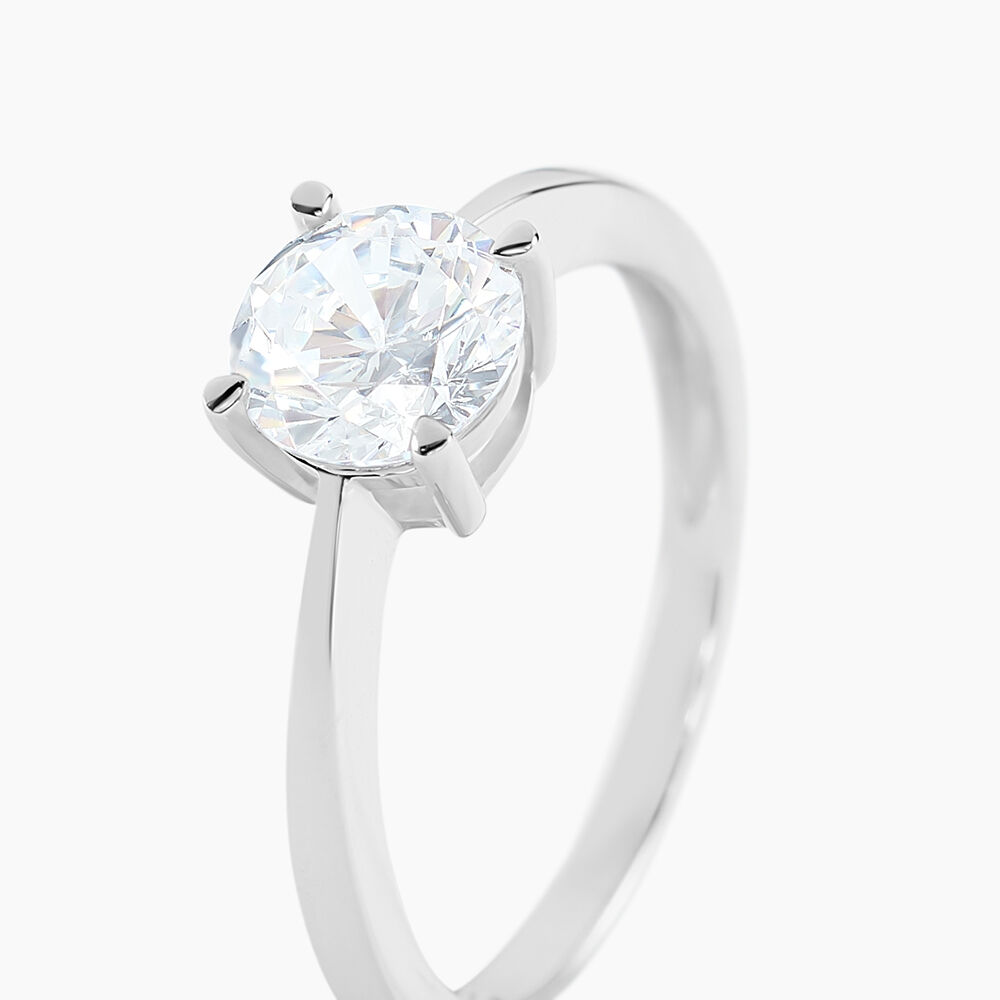 Bague Solitaire Abriel Or Blanc Oxyde De Zirconium - Solitaires Femme | Marc Orian