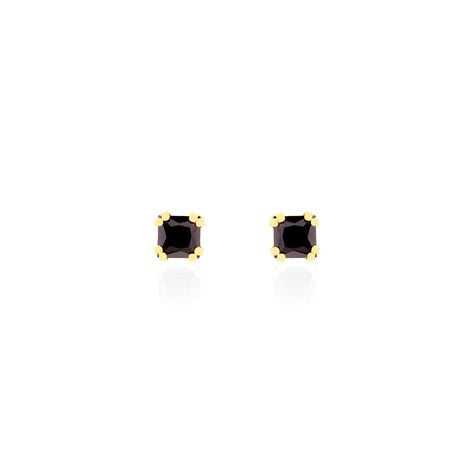 Boucles D'oreilles Puces Doreen Carre Or Jaune Oxyde De Zirconium - Puces Femme | Marc Orian