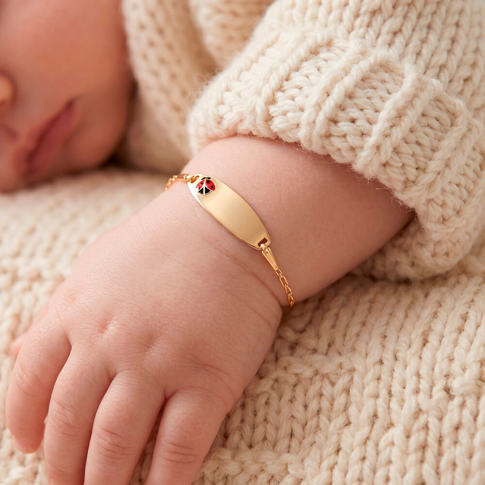 Bracelet Identit&eacute; Gaspardine Maille For&ccedil;at Or Jaune - Gourmettes Enfant | Marc Orian