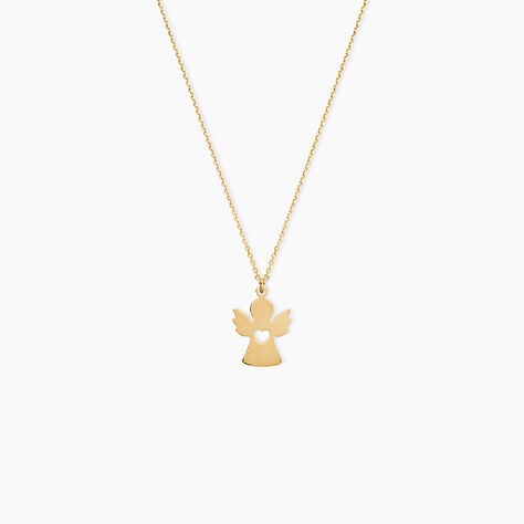 Collier Hallie Ange Et Coeur Or Jaune - Colliers ete Enfant | Marc Orian