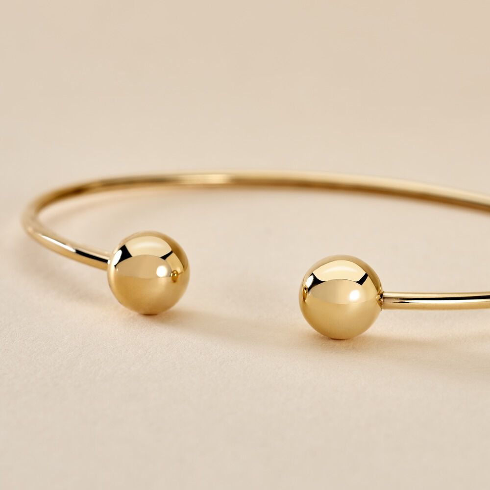 Bracelet Jonc Davina Boules Or Jaune - Bracelets joncs Femme | Marc Orian